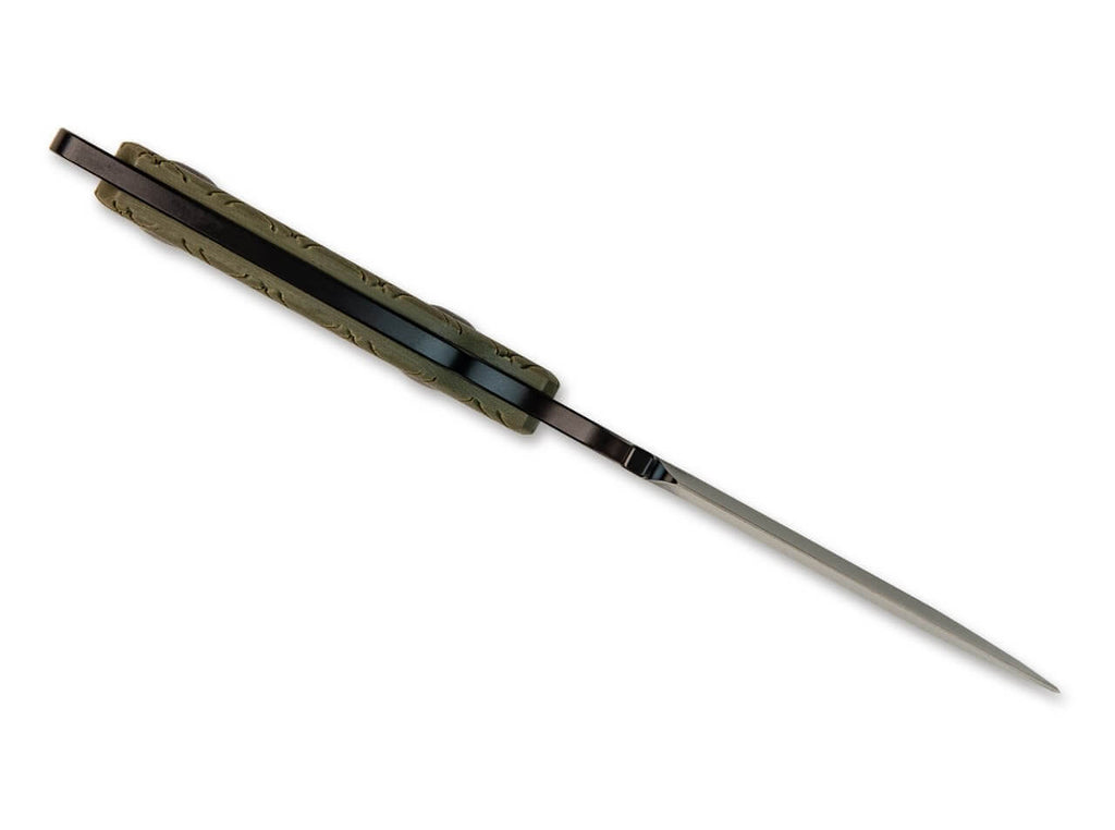 Muskrat D2 G10 Green Black Blade