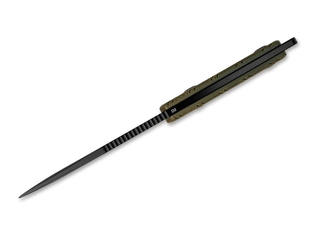 Muskrat D2 G10 Green Black Blade