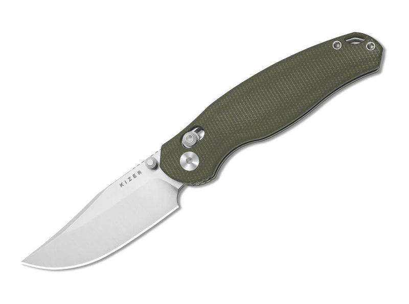 Kizer Phoca CC AEB-L Green Micarta