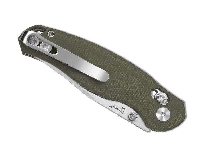 Kizer Phoca CC AEB-L Green Micarta