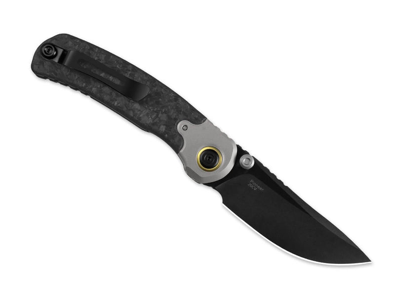 Kizer Pioneer 20CV Droppoint Ti CF DLC