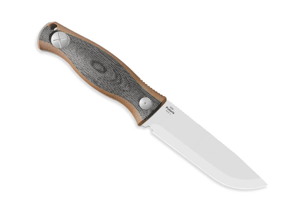 Polaris AEB-L Black Micarta & Brown G10