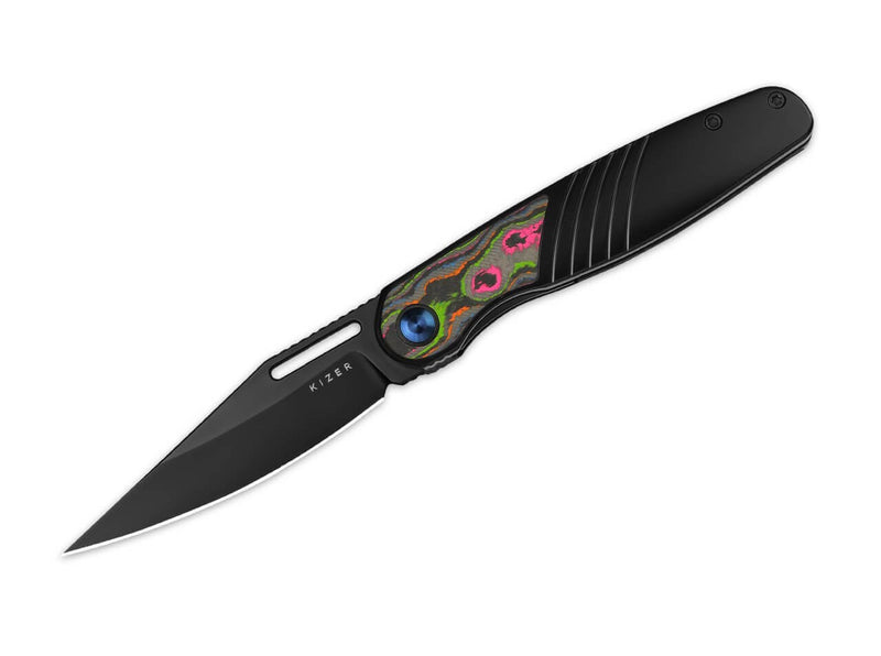 Kizer Raze S45VN Black Ti CF Camo 80's DLC