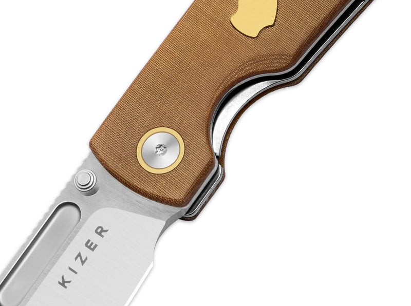 Kizer Retro Nitro-V Natural Micarta & Brass