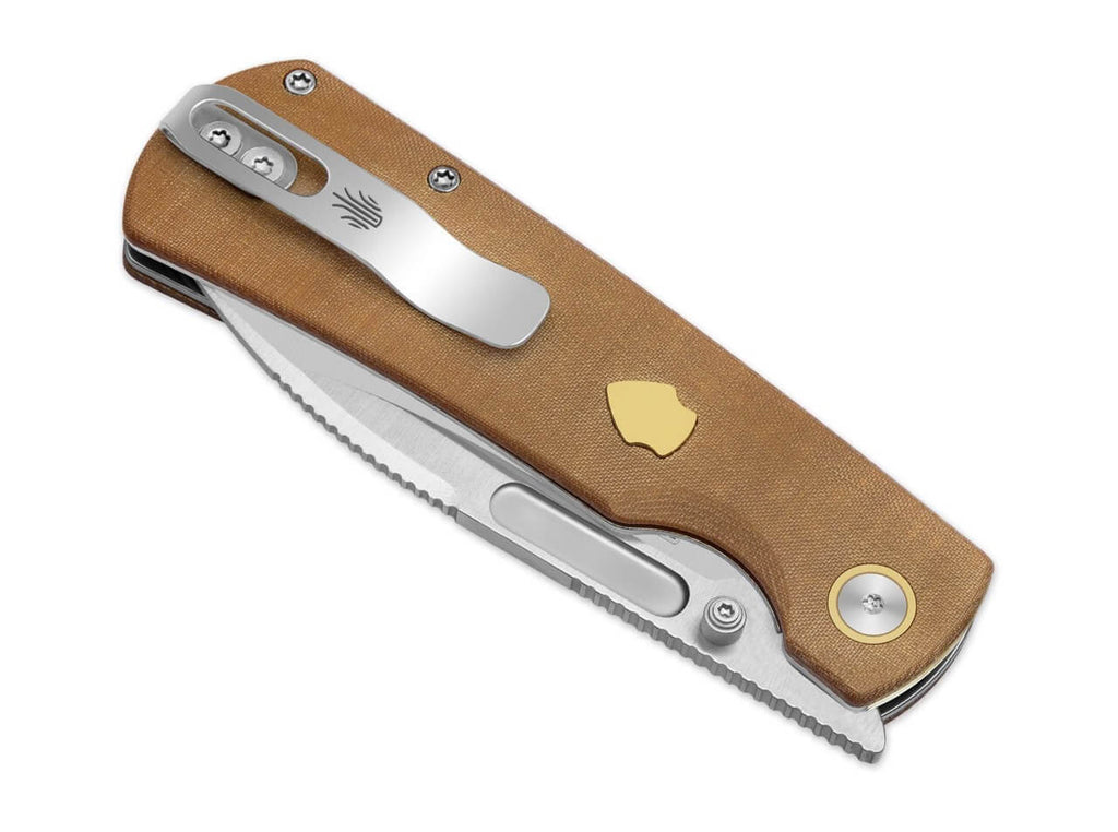 Retro Nitro-V Natural Micarta & Brass