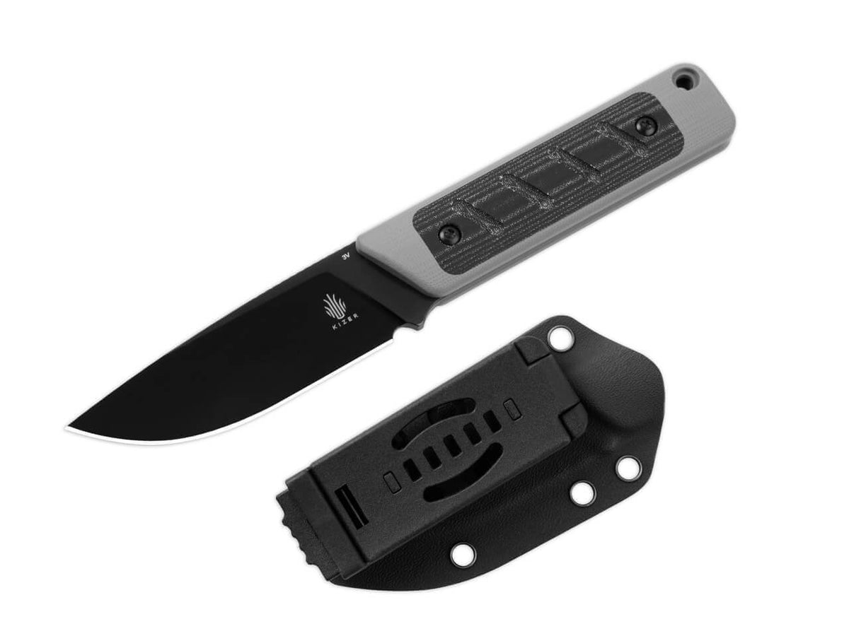 Smolt G10 Grey Micarta Black
