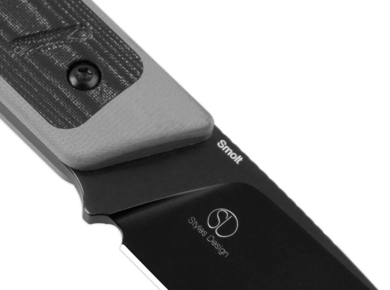 Smolt G10 Grey Micarta Black