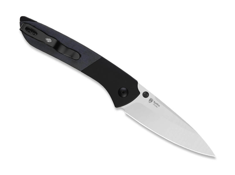 Kizer Spitfire 14C28N Black Aluminum Blue Richlite