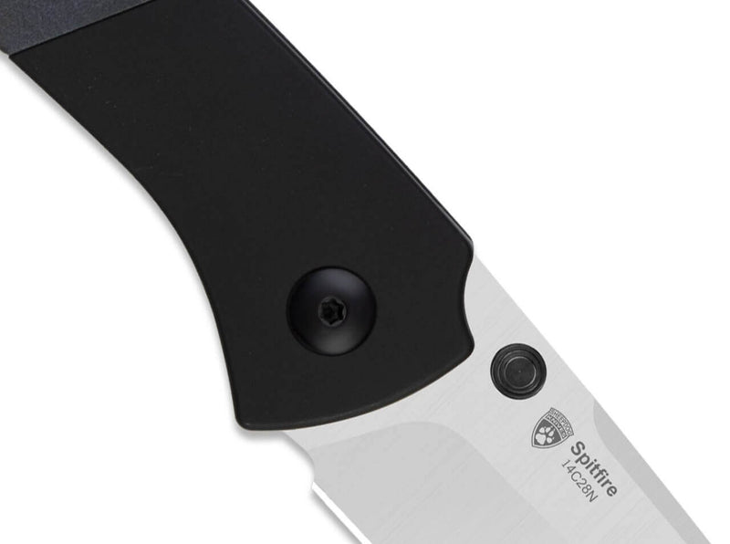 Kizer Spitfire 14C28N Black Aluminum Blue Richlite