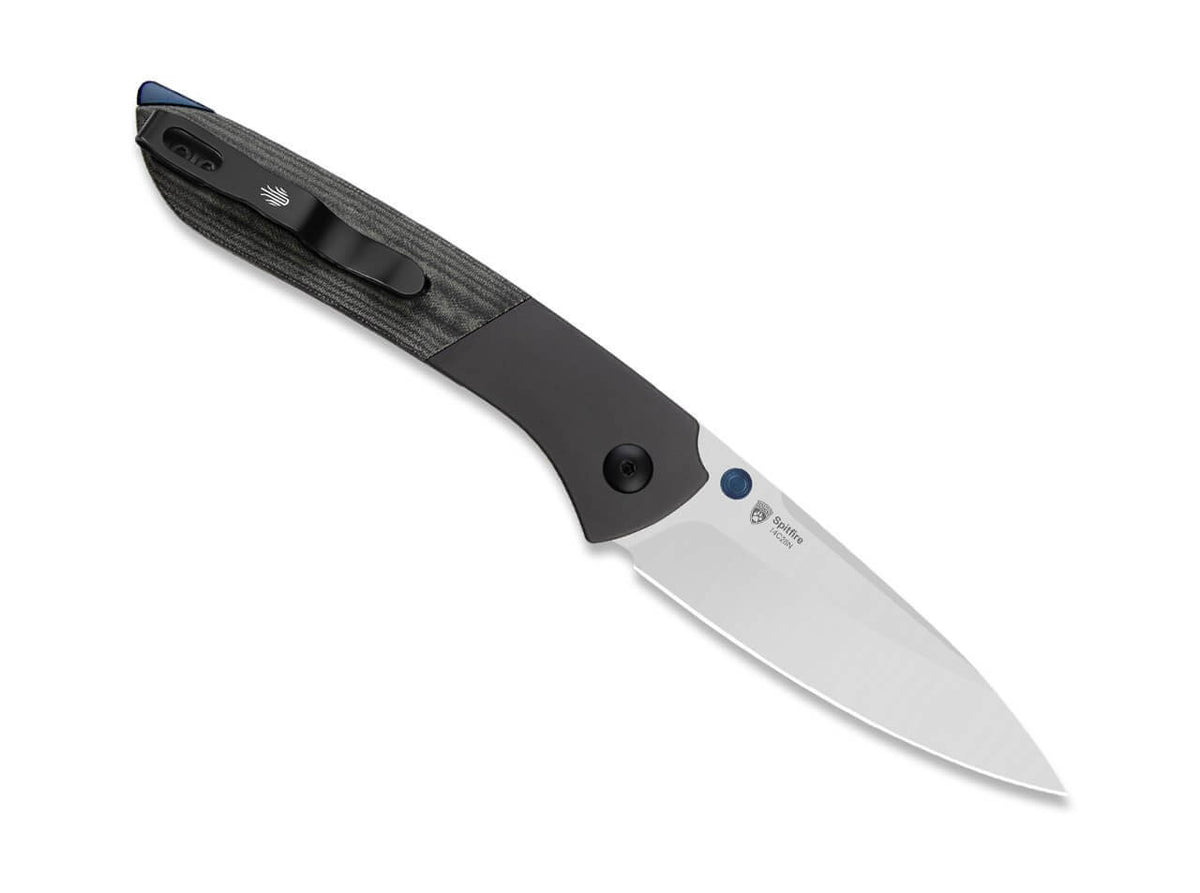 Spitfire 14C28N Grey Aluminum Black Micarta
