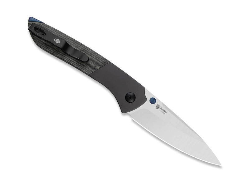 Kizer Spitfire 14C28N Grey Aluminum Black Micarta