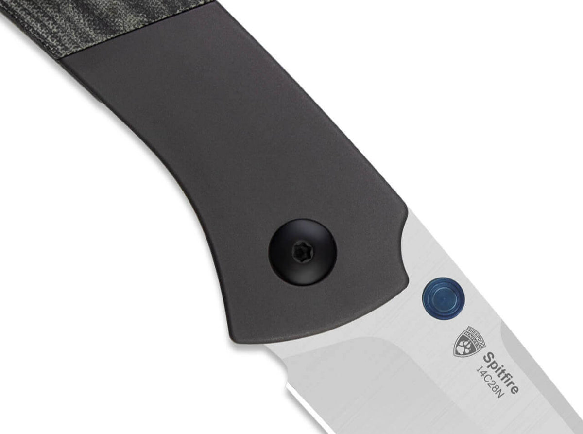 Spitfire 14C28N Grey Aluminum Black Micarta