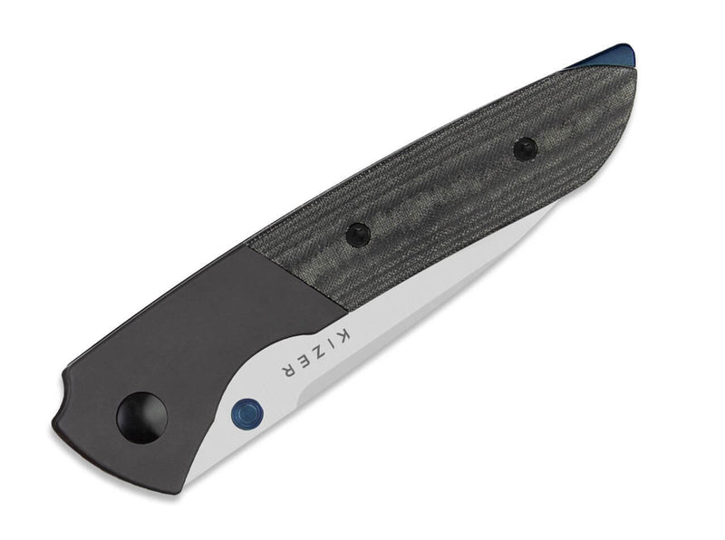Kizer Spitfire 14C28N Grey Aluminum Black Micarta