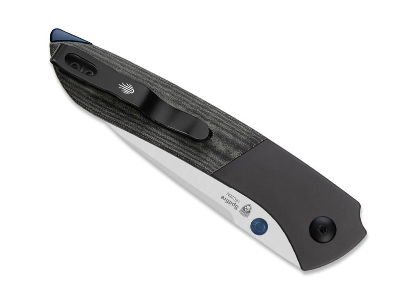 Kizer Spitfire 14C28N Grey Aluminum Black Micarta