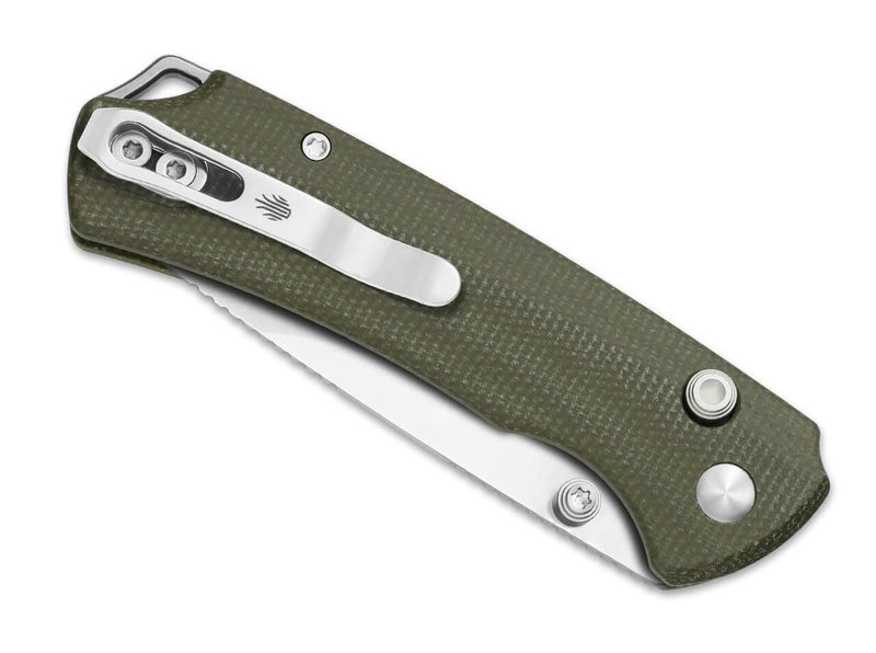 Kizer T1 BD Nitro-V Green Micarta