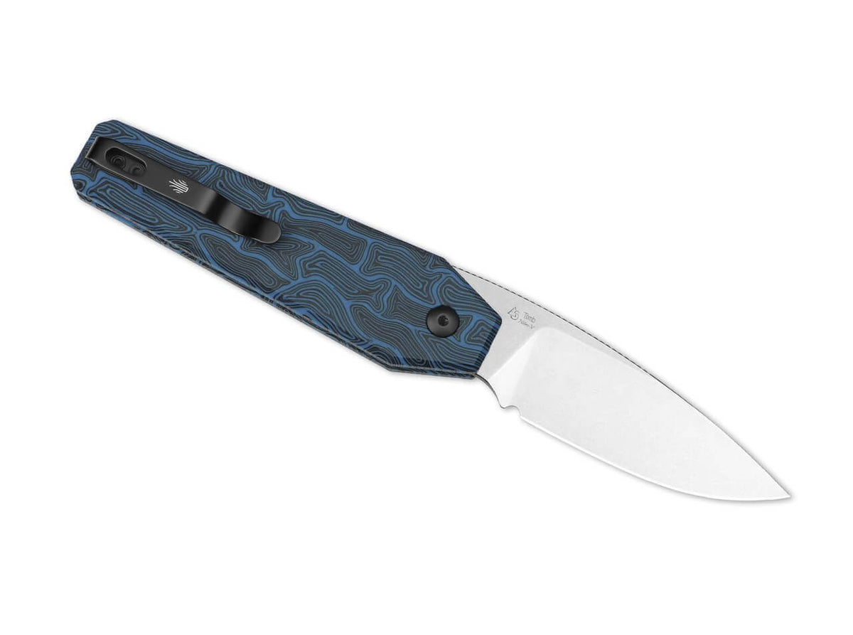 Tomb Nitro-V Blue & Black Damascus G10