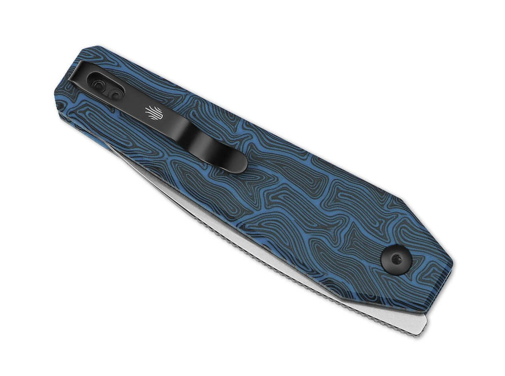Tomb Nitro-V Blue & Black Damascus G10