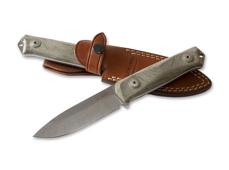LionSteel B41 Bushcraft Micarta Green