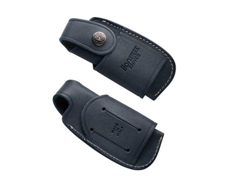 LionSteel Horizontal & Vertical Leather Sheath Blue