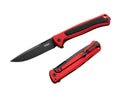LionSteel Skinny Red Aluminum Black Blade