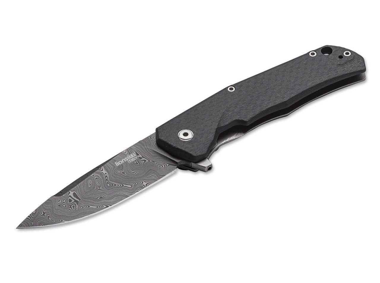 LionSteel T.R.E. Damascus Raindrop Carbon