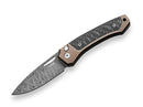 LionSteel TWAIN Damascus Ti Bronze CF
