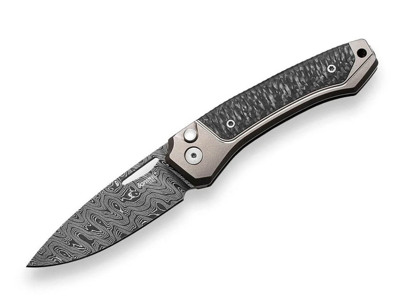 LionSteel TWAIN Damascus Ti Grey CF