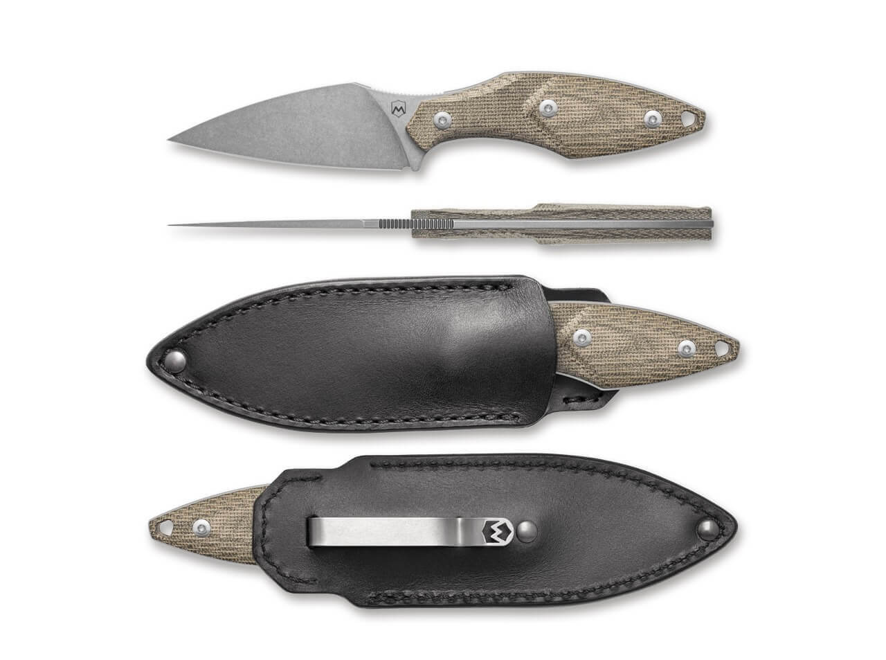 Hawky M390 Green Canvas Micarta