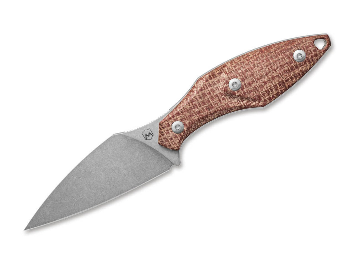 Hawky M390 Red Burlap Micarta
