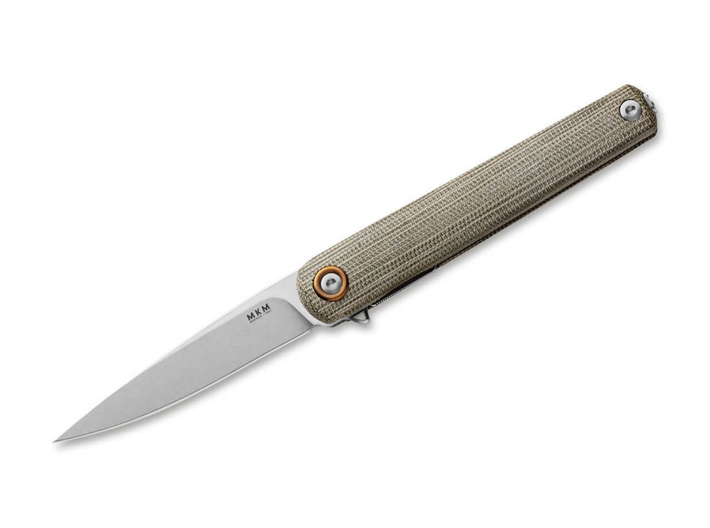 Flame Light Drop Point Micarta Green