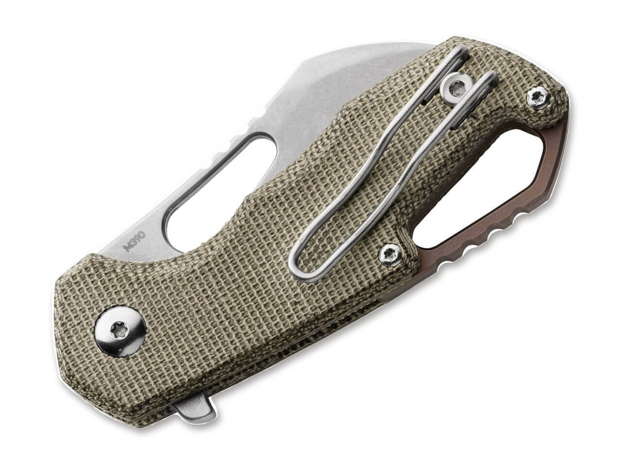 MKM Isonzo M390 Hawkbill Micarta Green