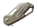 MKM Isonzo M390 Hawkbill Micarta Green