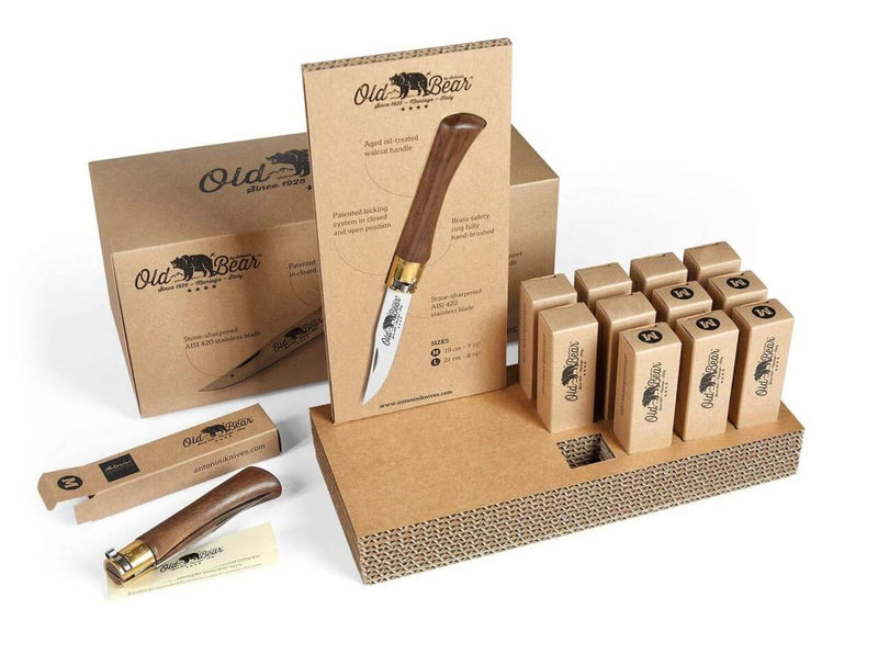 Old Bear L & M Walnuss Display Set