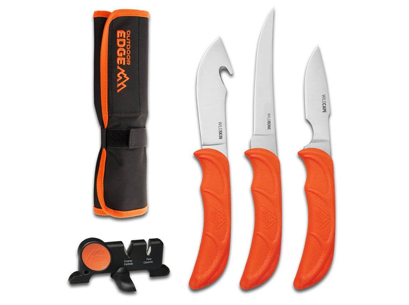 Outdoor Edge WildLite 4 Piece Roll Pack Knife Kit