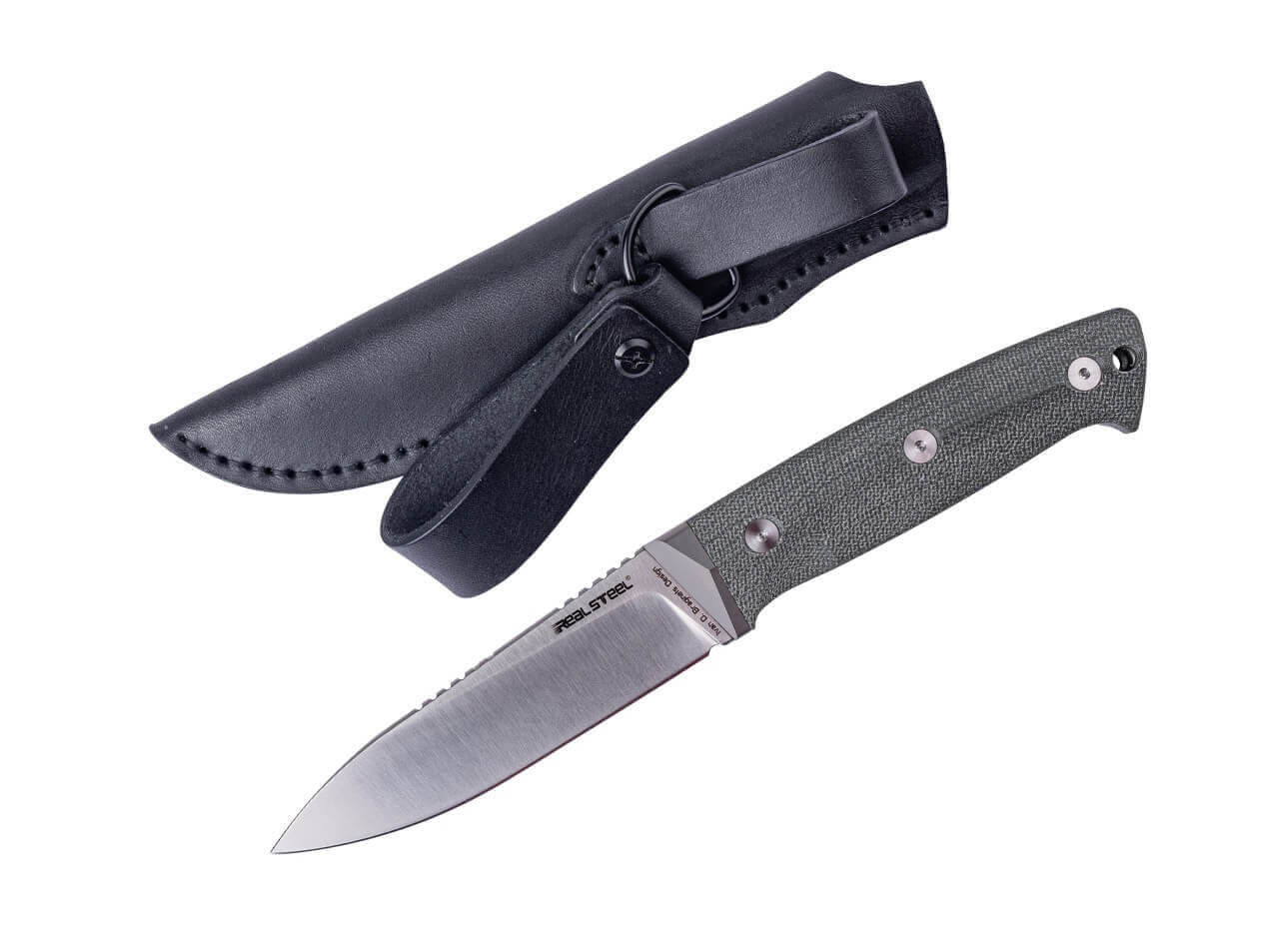 Real Steel Black Thorn K110 Green Micarta