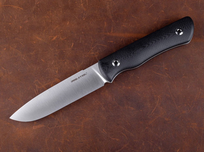 Real Steel Bushcraft Plus II 14C28N Black G10 Convex