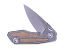 Real Steel Delta Frame Lock TC4 Micarta Natural