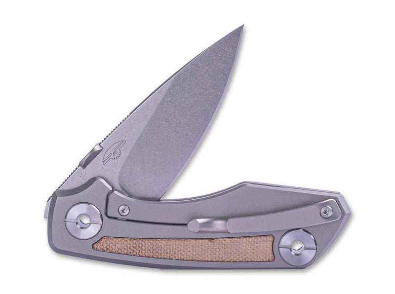 Real Steel Delta Frame Lock TC4 Micarta Natural
