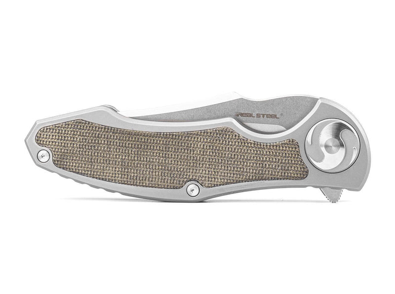 Real Steel Exorcist S35VN Ti Green Micarta One Scale