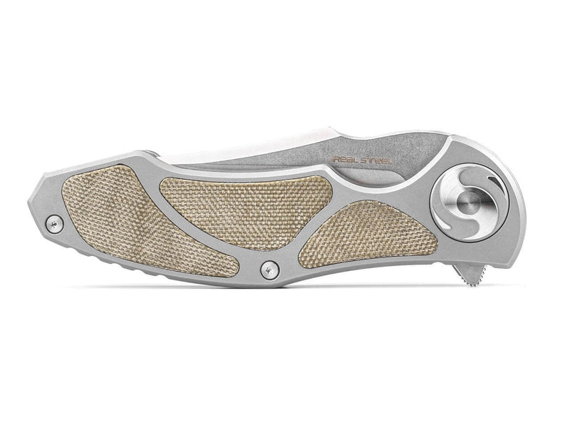 Real Steel Exorcist S35VN Ti Green Micarta Three Scales