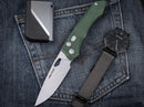 Real Steel Griffin Pro Micarta Green Stonewash