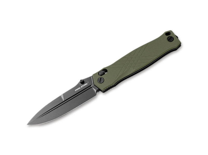 Real Steel Muninn G10 OD Green Black Blade