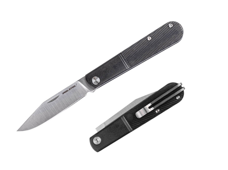 Real Steel Real Barlow RB-1 Clippoint 12C27 Black PC ABS Fork