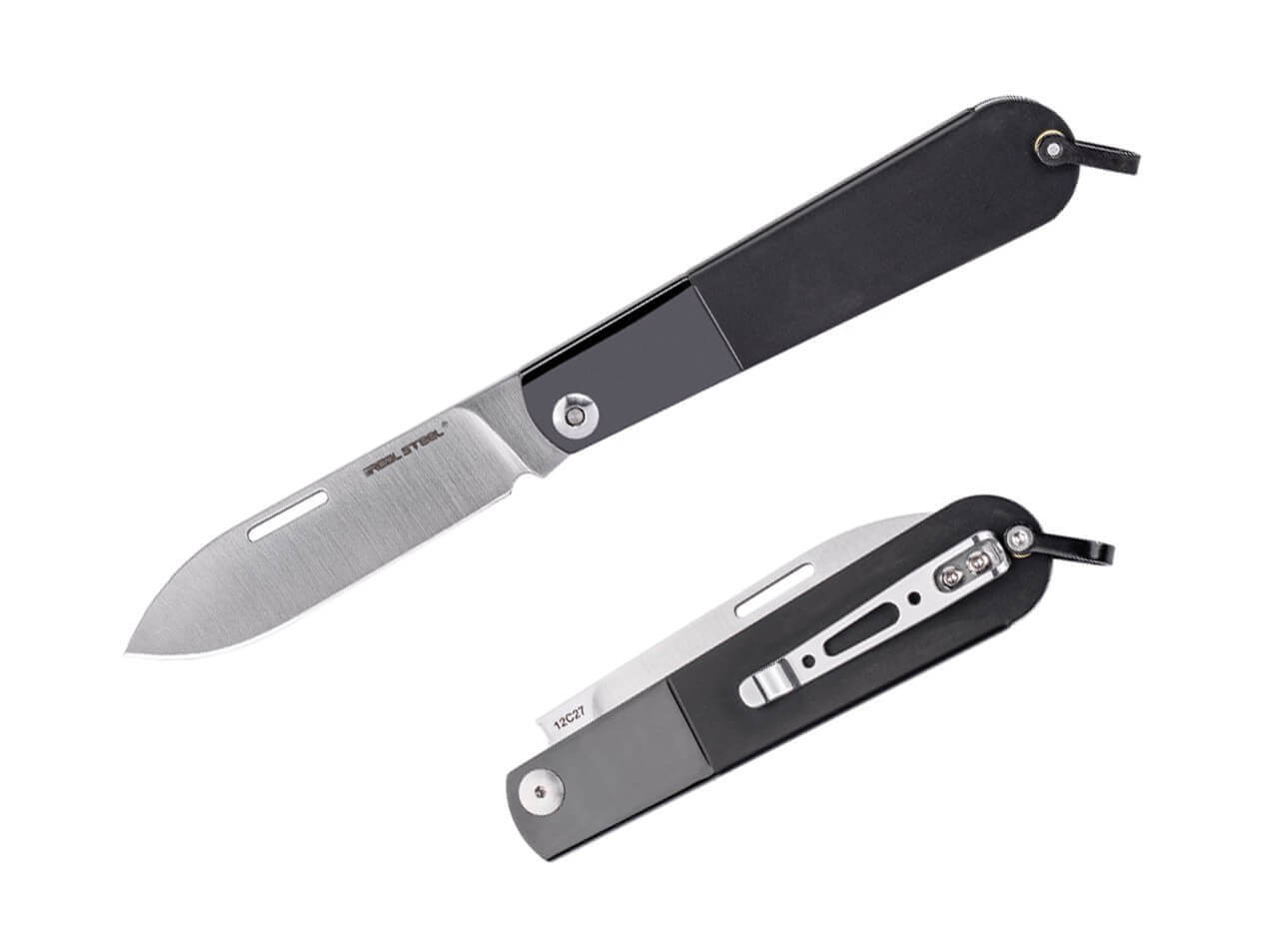 Real Steel Real Barlow RB-3 Drop Point 12C27 Black Steel