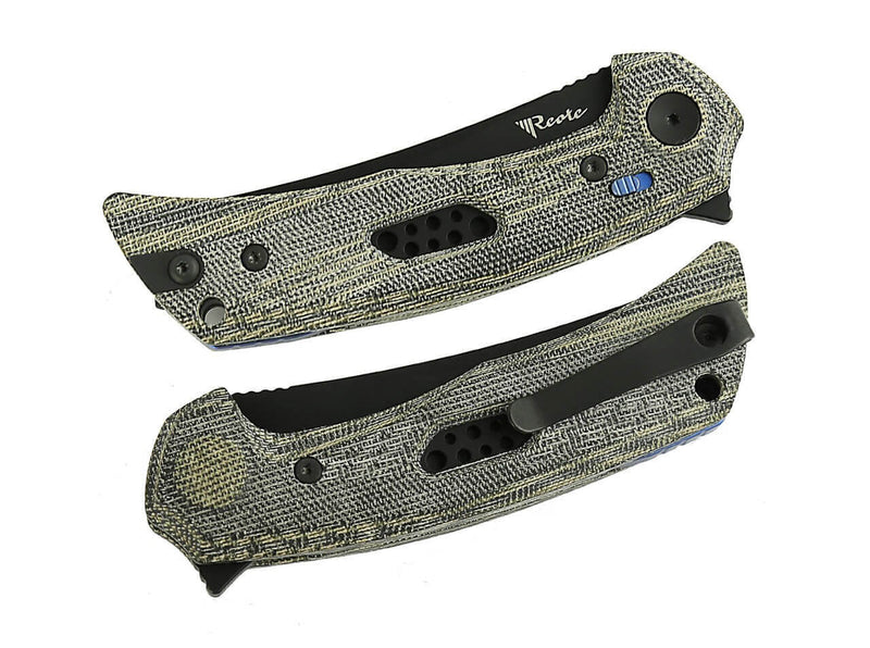 Reate PL-7 Nitro-V Green & Black Micarta PVD