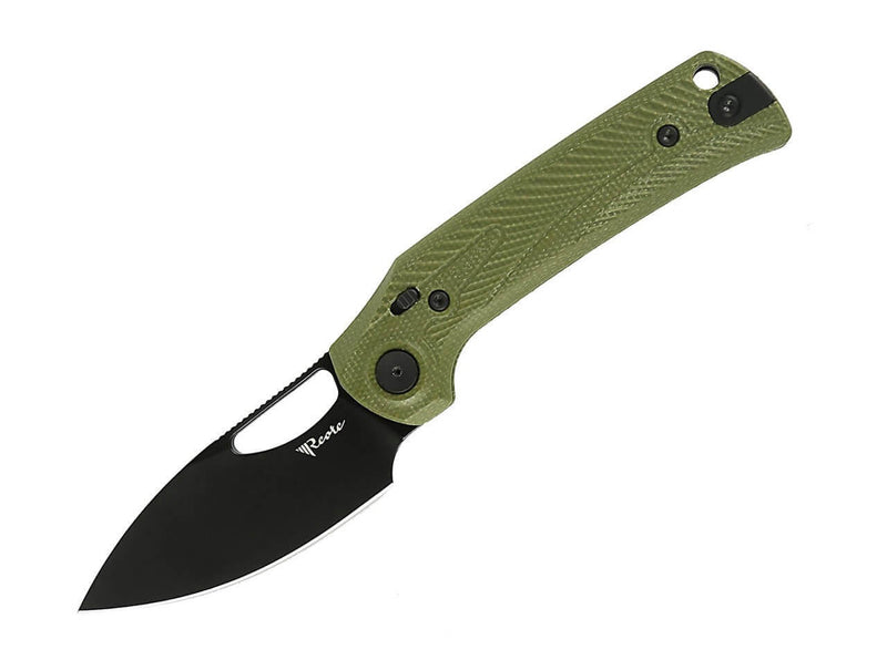 Reate PL-XE Green Micarta Black Blade