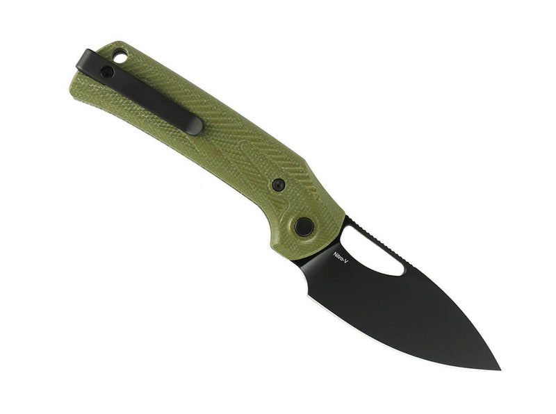 Reate PL-XE Green Micarta Black Blade