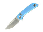 PL-XF Aluminum Blue Stonewashed Satin Flats