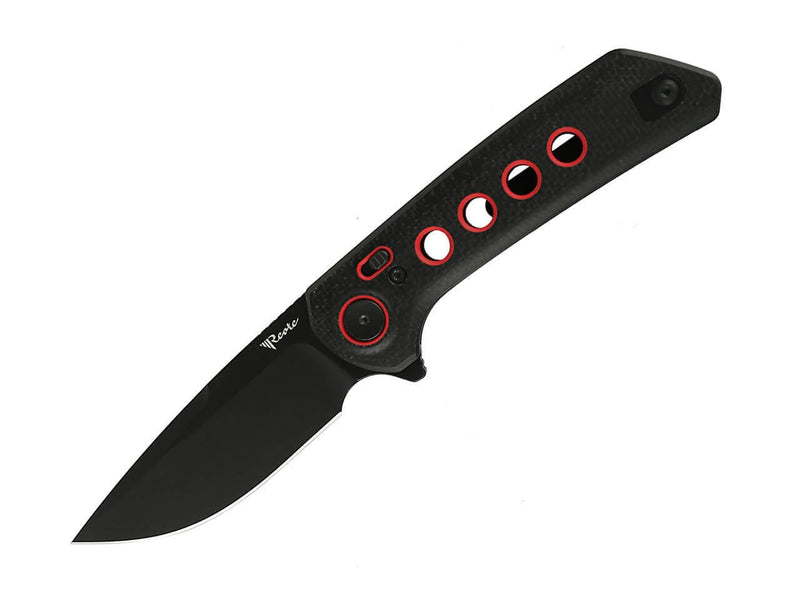 Reate PL-XF Micarta Black G10 Red PVD