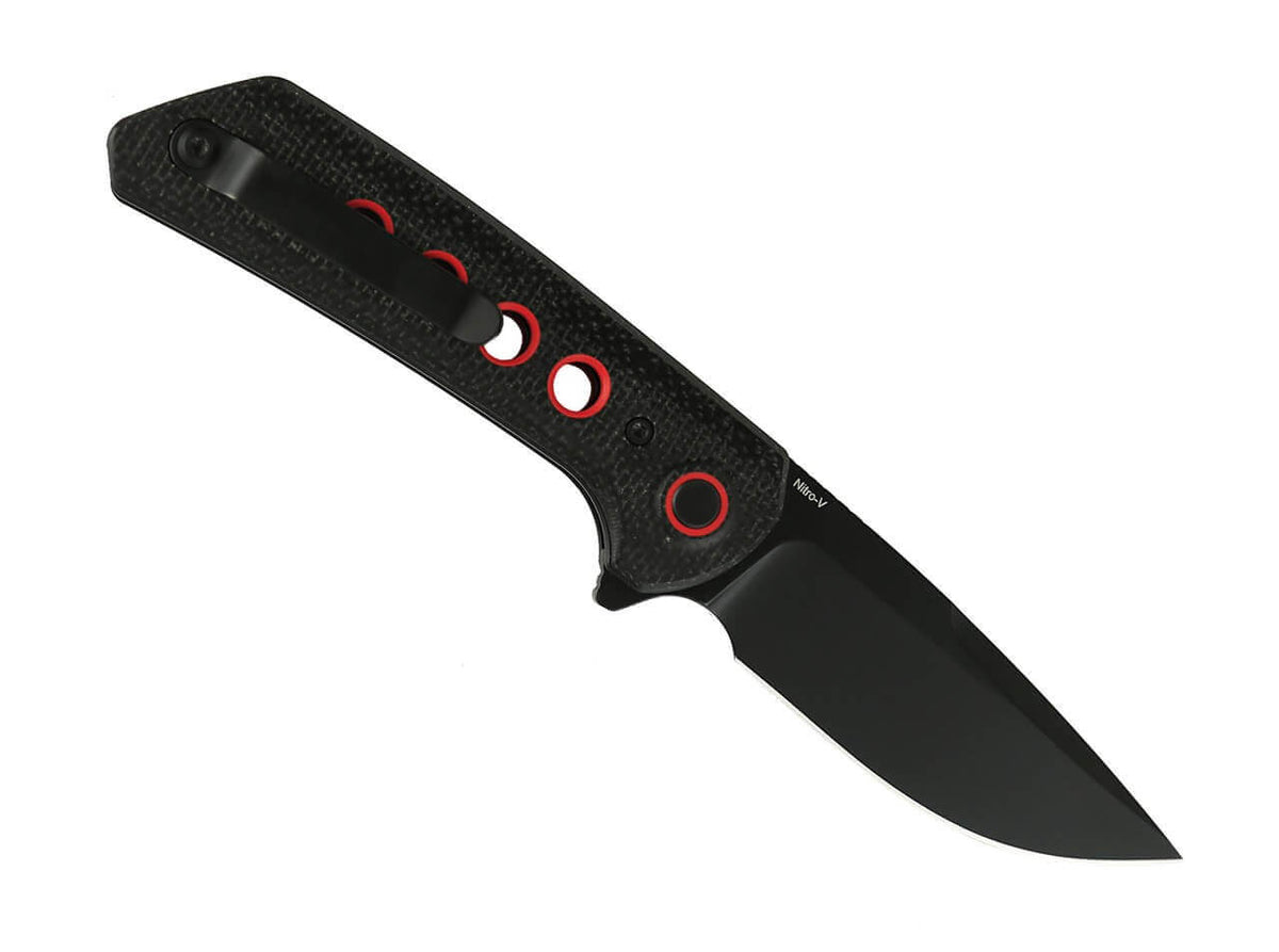 PL-XF Micarta Black G10 Red PVD